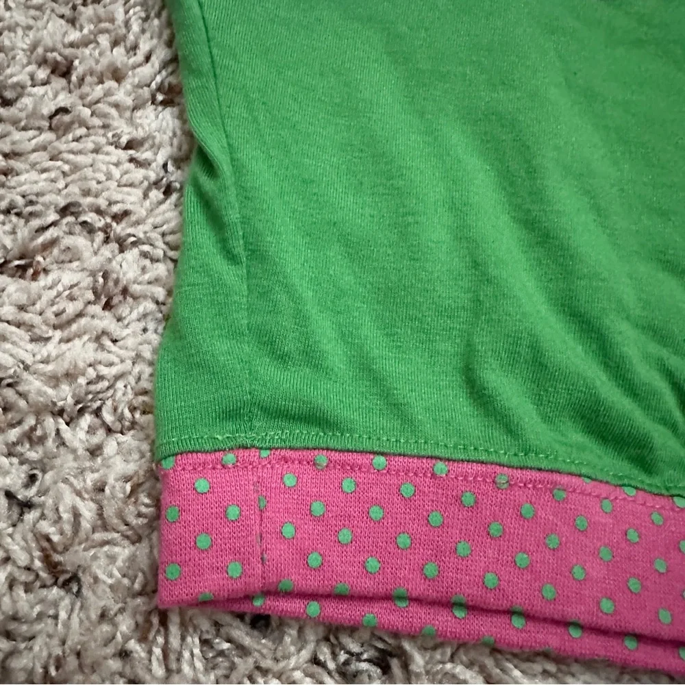 Vintage Y2K SimplyDog Green Socialite Polka Dot Dog Shirt Size Medium Pets
